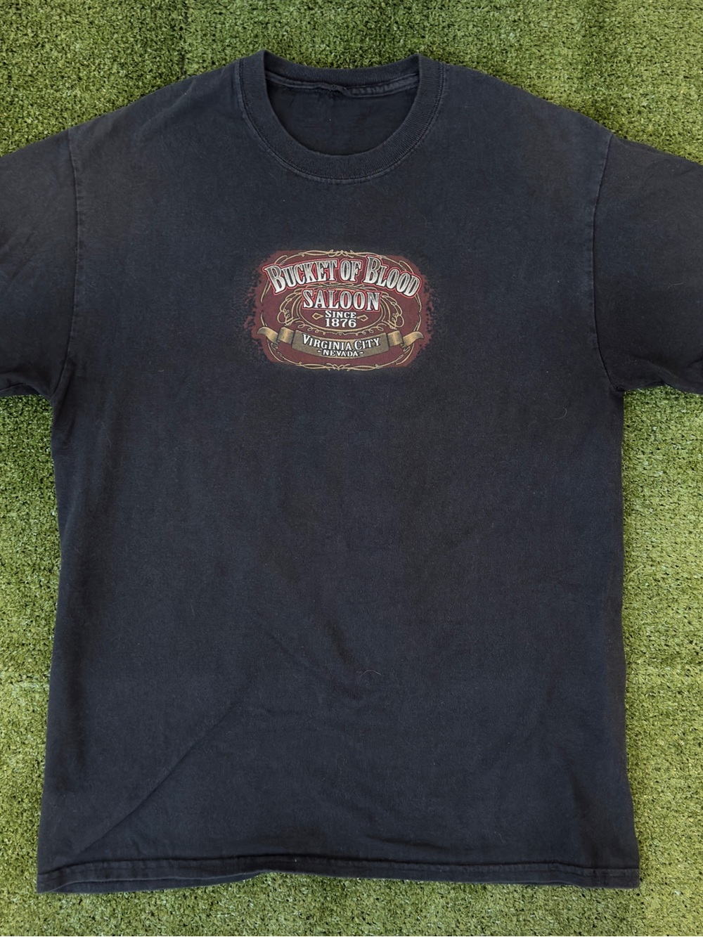 Source Unknown Black Short-Sleeve Saloon Graphic Tee